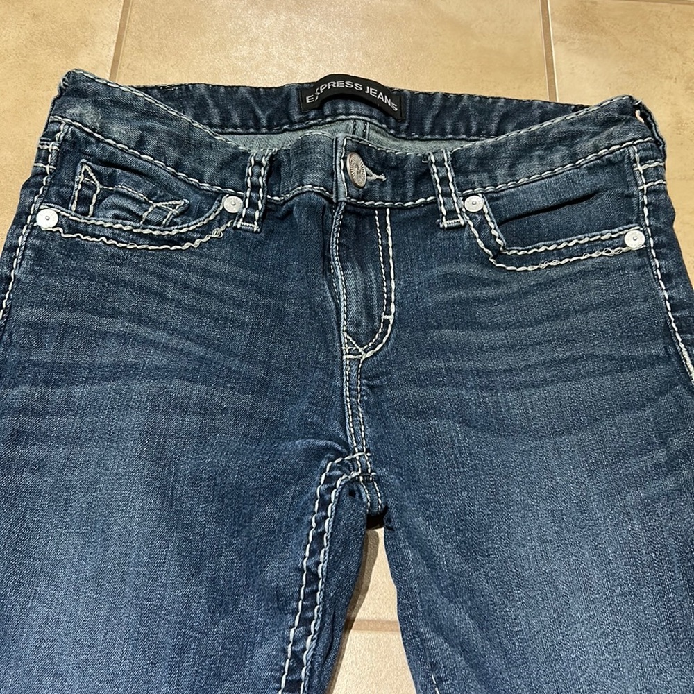 Women’s Express Barely Boot Stella Low Rise Jeans 8R